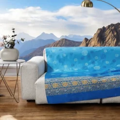 Telo Arredo Bassetti Granfoulard Pallavicino C1 Blu - Misura 350x270 cm