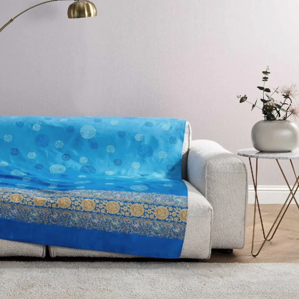 Telo Arredo Bassetti Granfoulard Pallavicino C1 Blu - Misura 350x270 cm