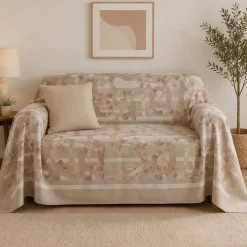 Telo arredo copritutto in raso copritutto Borbonese Liberty beige