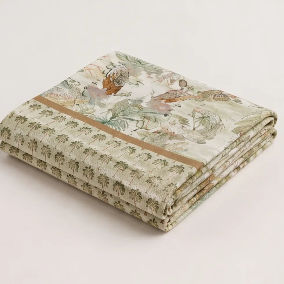 Telo arredo foulard copritutto in puro cotone GABEL Calma verde
