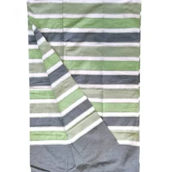 Telo arredo in cotone riciclato copritutto Duna righe verde