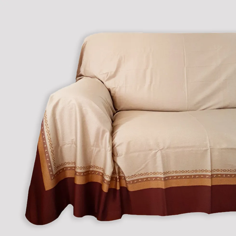 Telo arredo in raso copritutto Borbonese POSH bordeaux