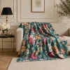 Telo Arredo multiuso in cotone 250x280 cm HALLIS floreale petrolio