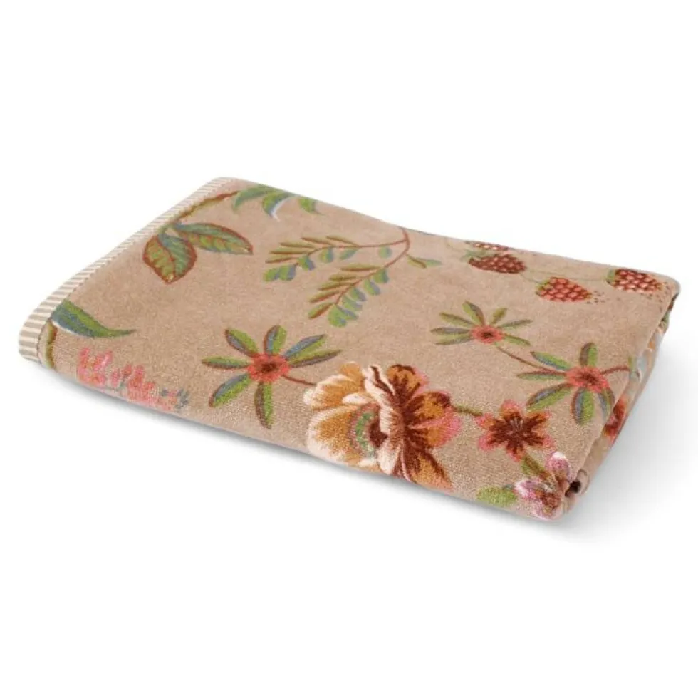 Telo bagno doccia 70x140 in spugna PIP STUDIO Secret Garden beige