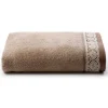 Telo bagno 100x150 CALEFFI Sofy in spugna naturale con bordo in pizzo