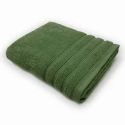 Telo da bagno e doccia 90x170 in spugna 650 gr tinta unita verde