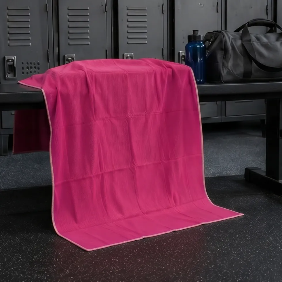 Telo in Microfibra Millerighe Active 90x170 cm fuxia