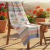 Telo Mare in Cotone Fouta spiaggia con Frange 100x200 cm Pesci Impronte
