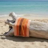 Telo mare in spugna asciugamano spiaggia Carrara Madagascar salmone