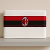 TELO MILAN 100x150 IN SPUGNA BIANCO CON LOGO MILAN