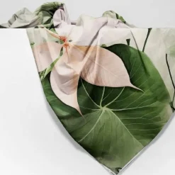 Tenda Copritutto Telo arredo KIRSI Foulard stiro facile floreale verde