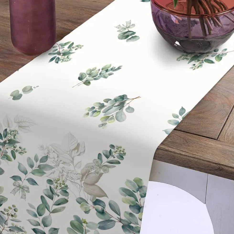 TESSITURA RANDI Runner 50x150 cm Agave Foliage Cotone