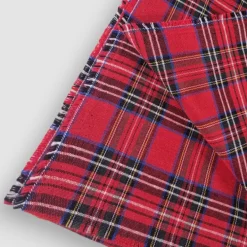 Tessuto a metro tinto filo scozzese Tartan rosso 185x140 cm Bossi casa