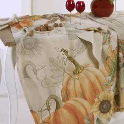 Tovaglia in lino e cotone con tovaglioli RANDI Zucca