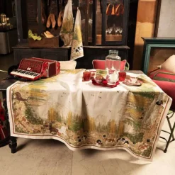 Tovaglia Lino TESSITURA TOSCANA Walser NATURALE