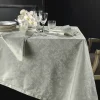 Tovaglia PIAZZA PITTI 180x280 cm in fiandra con 12 tovaglioli grigio perla Manuela