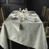 Tovaglia PIAZZA PITTI 150x180 cm in fiandra con 6 tovaglioli grigio perla Manuela