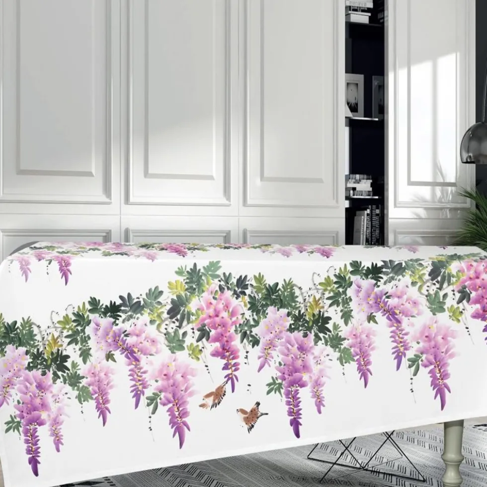 Tovaglia rettangolare in cotone TAG HOUSE GLICINE rosa