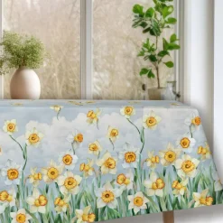 Tovaglia rettangolare in cotone TAG HOUSE NARCISO floreale