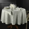 Tovaglia rotonda PIAZZA PITTI Ø 180 cm fiandra con 8 tovaglioli grigio Manuela