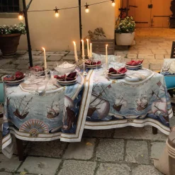 Tovaglia Tessitura Toscana Telerie puro lino BOUNTY caravelle