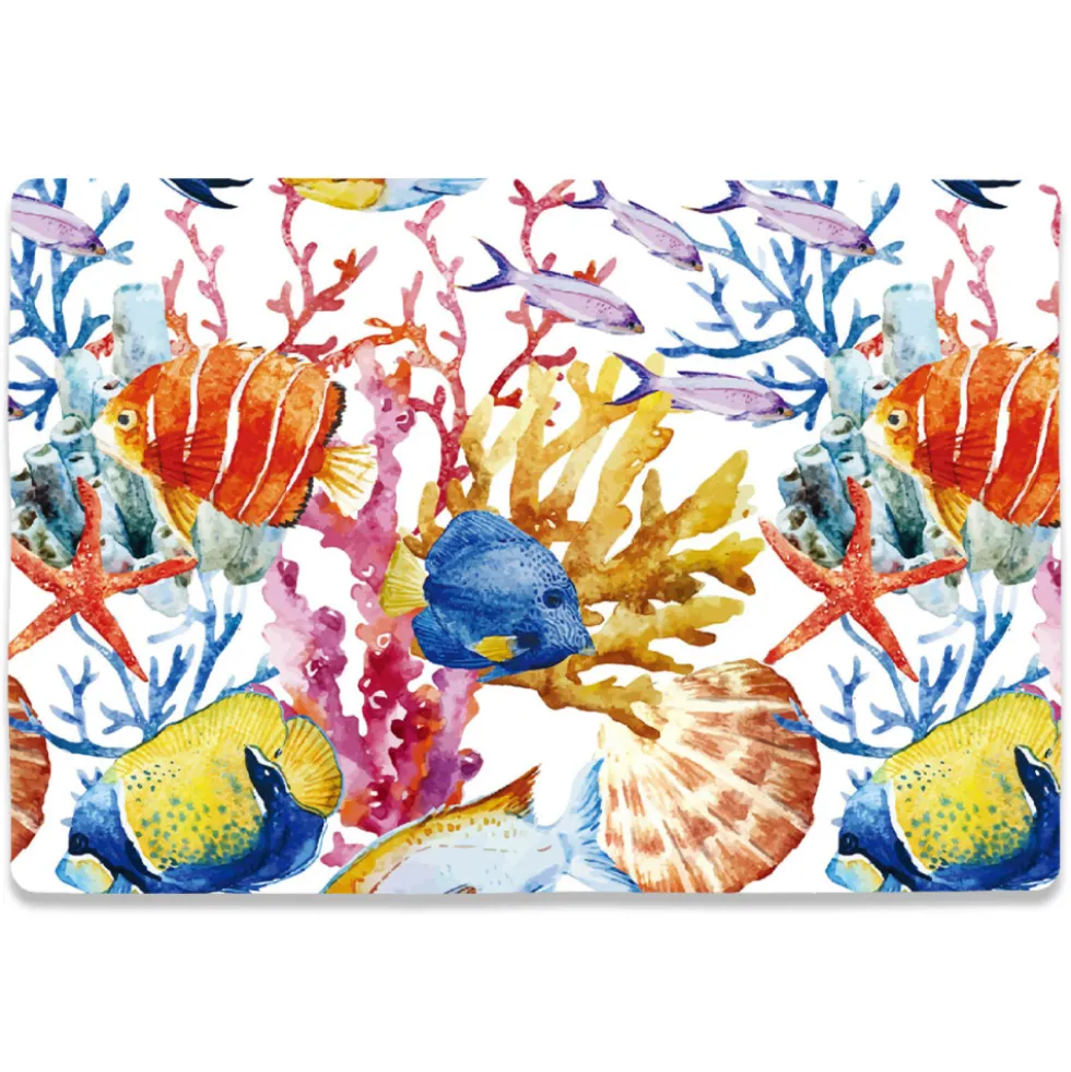 Tovaglietta Americana Antimacchia 30x45 Pesci e Coralli marini