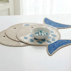 Tovaglietta Americana per Bambini Pesce Azzurro | 100% cotone
