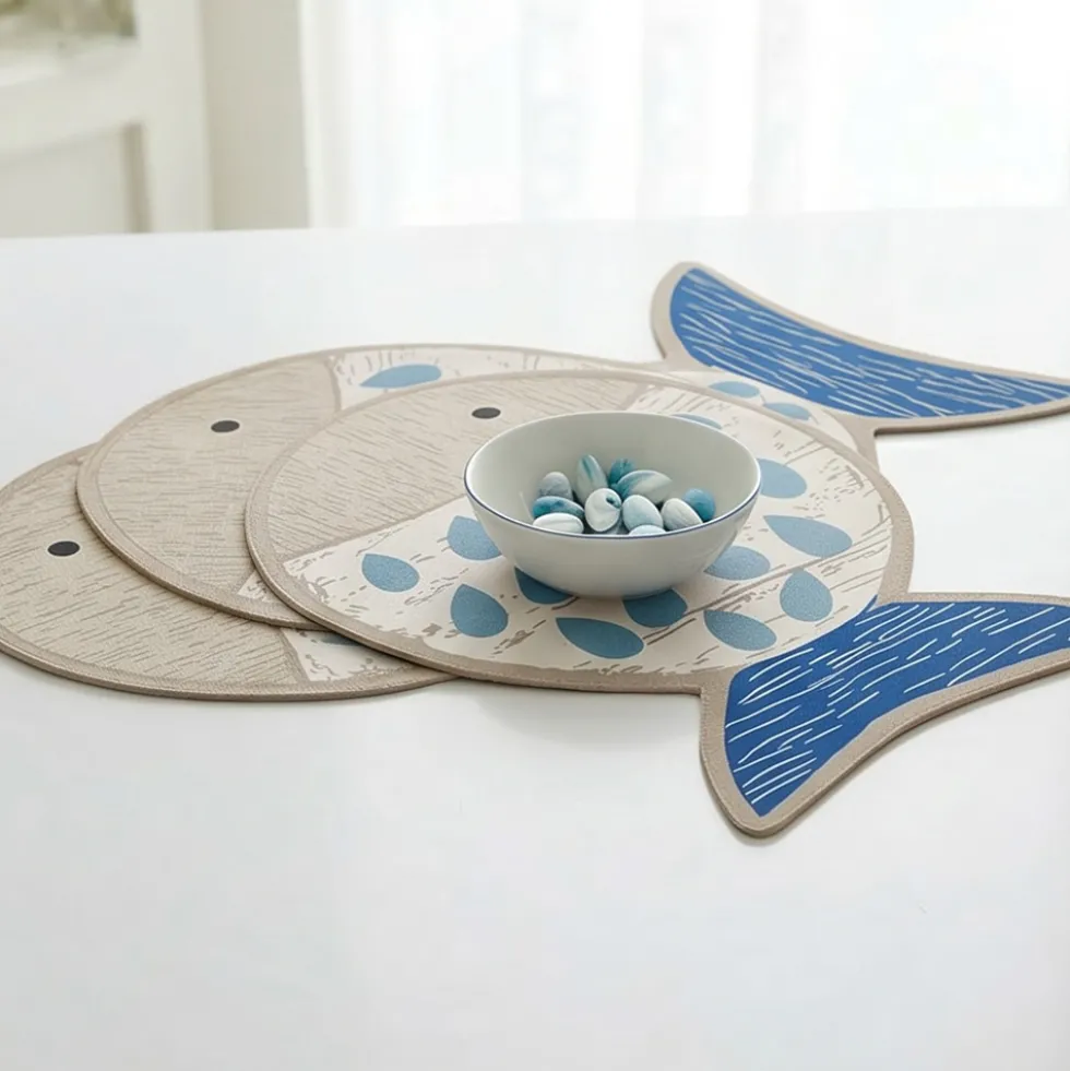 Tovaglietta Americana per Bambini Pesce Azzurro | 100% cotone