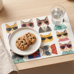 Tovaglietta colazione americana 30x45 Cat Sunglasses