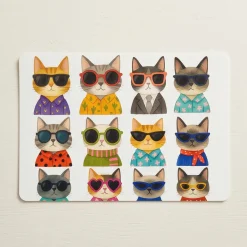 Tovaglietta colazione americana 30x45 Cat Sunglasses