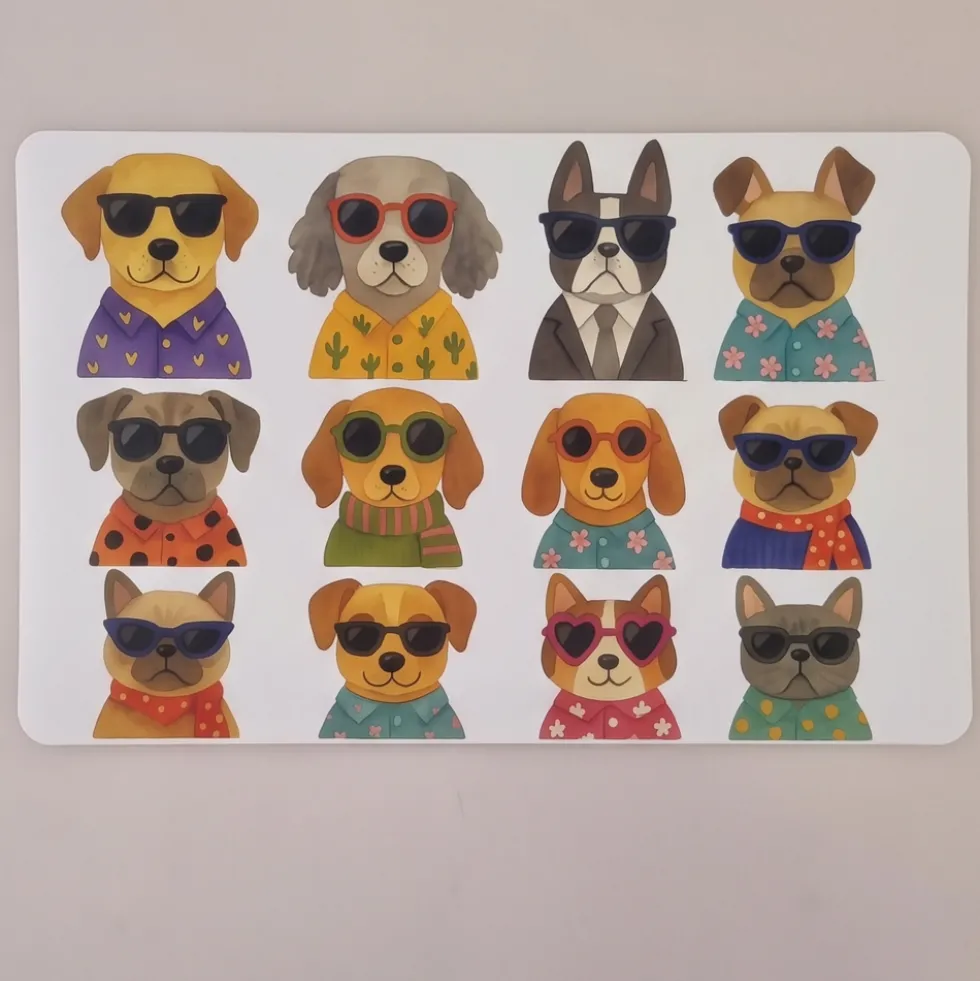 Tovaglietta Colazione antimacchia e impermeabile - Dog Sunglasses