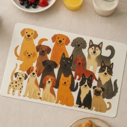 Tovaglietta Colazione Bambini Cani BAU | Colorata e Resistente