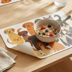 Tovaglietta Colazione Bambini Cani BAU | Colorata e Resistente