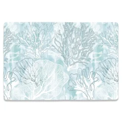 Tovaglietta Colazione Coralli verde acqua 30x45 | Impermeabile e Resistente