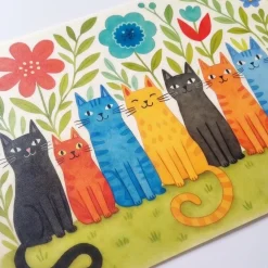Tovaglietta Colazione Gatti Funny Impermeabile e Antimacchia
