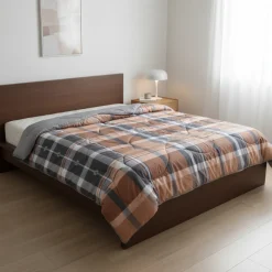 Trapunta invernale in cotone matrimoniale Jasper scozzese tartan