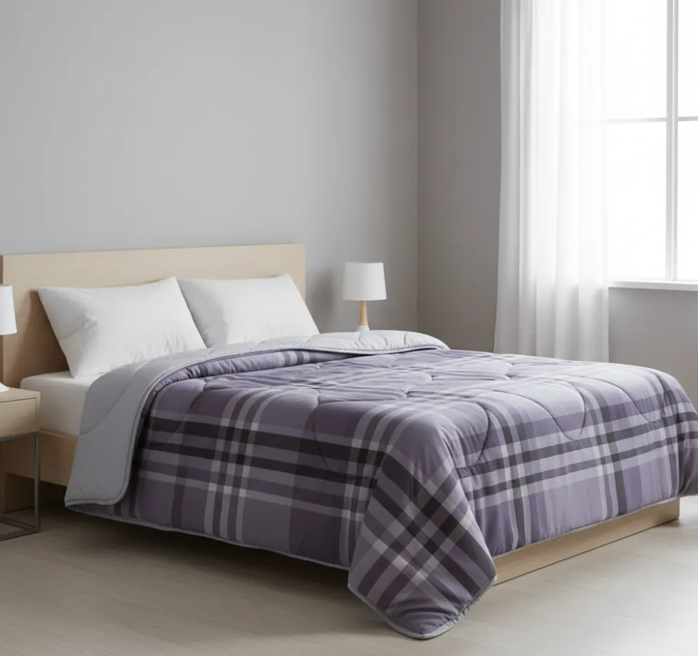 Trapunta invernale in cotone matrimoniale Igloo scozzese tartan
