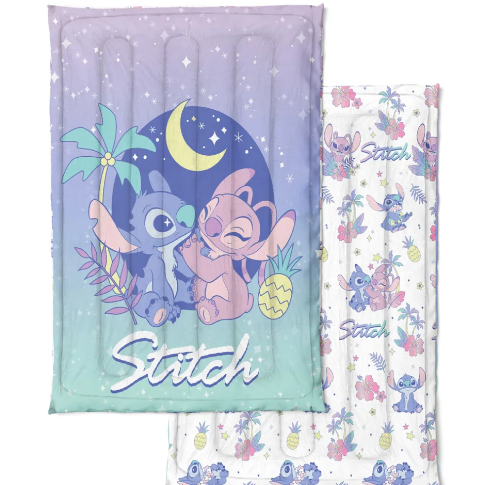 Trapunta invernale piumone singolo anallergico Disney Stitch 160x260 cm