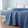 Trapuntino matrimoniale Mezza Stagione Sunny Wave Ultra Light blu