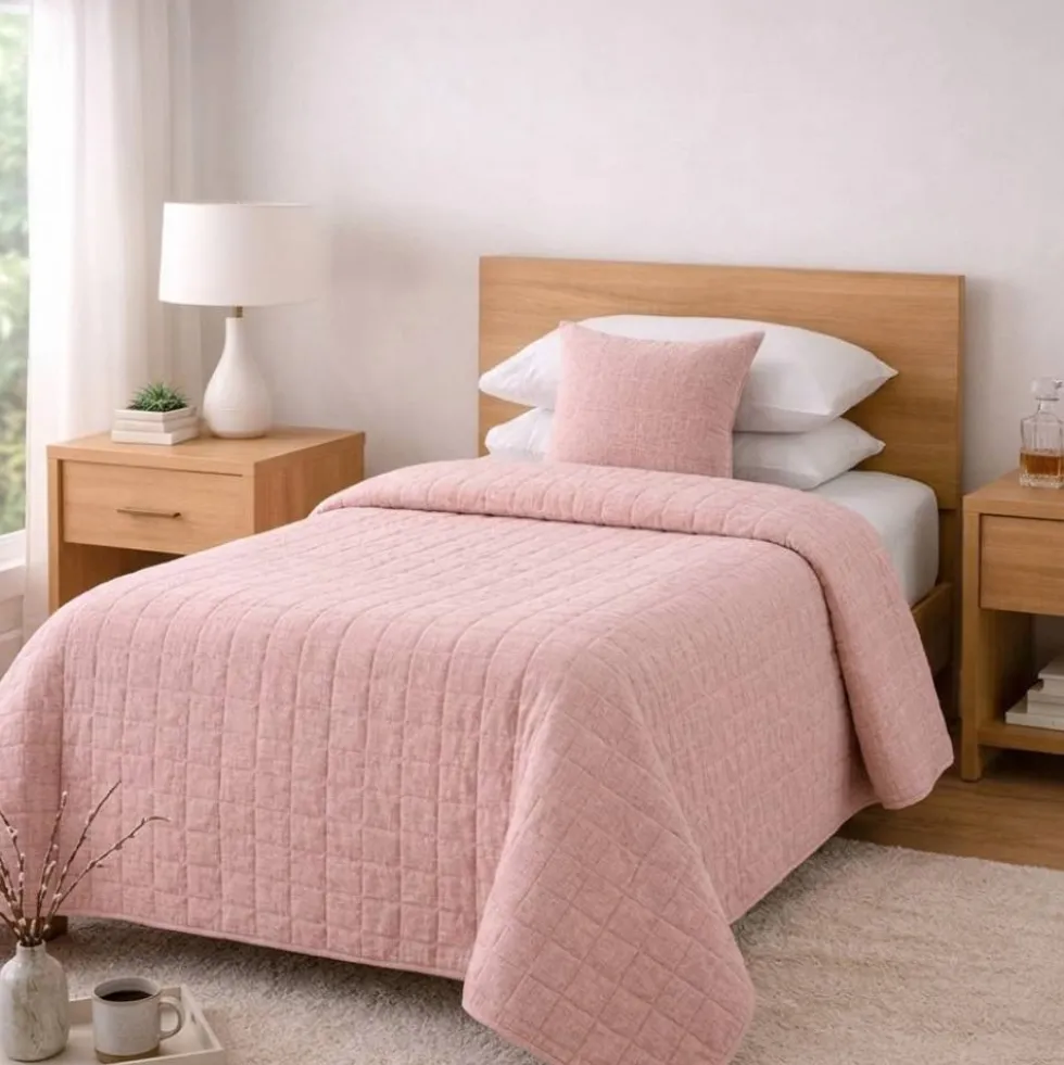 Trapuntino Singolo Soft Effect rosa 170x260 | Extra Morbido