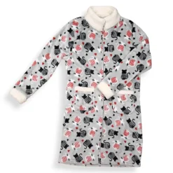 Vestaglia con zip in pile Super Soft Buffy gattini mano morbida