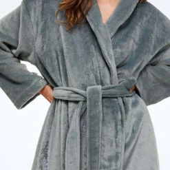 Vestaglia unisex con cintura ABIGAIL Super Soft grigio