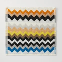 6x Lavette in spugna 30x30 MISSONI HOME BEST 160 chevron giallo-blu