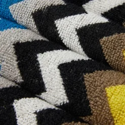 6x Lavette in spugna 30x30 MISSONI HOME BEST 160 chevron giallo-blu