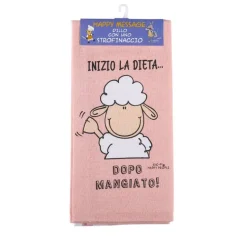 2x Strofinacci 100% Cotone Inizio la Dieta dopo Mangiato Eic-Pi