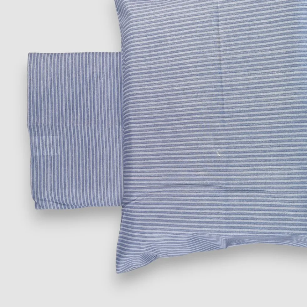 Zucchi copripiumini Matrimoniali 100% Cotone Ciuffetto 4 Federe blu